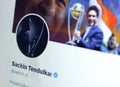 Sachin Tendulkar twitter Royalty Free Stock Photo