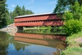Sachs Bridge With Reflection In the Water in Gettysburg, Pennsylvania Royalty Free Stock Photo