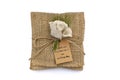 Sack bag for contain souvenirs in wedding Royalty Free Stock Photo