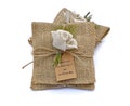 Sack bag for contain souvenirs in wedding Royalty Free Stock Photo