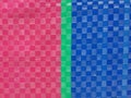 Sack color stripe background surface, summer color layer, color chessboard grid, pink green and navy blue, green color at middle