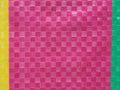 Sack color stripe background surface, summer color layer, color chessboard grid, yellow pink and green, majority pink in middle ye