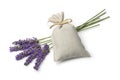 Sack with dried lavender flowers Royalty Free Stock Photo