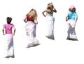 Sack Race Girls Royalty Free Stock Photo