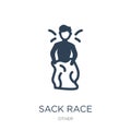 sack race icon in trendy design style. sack race icon isolated on white background. sack race vector icon simple and modern flat