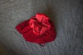 Sack of santa claus on gray background Royalty Free Stock Photo