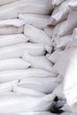 Sack stock of salt on shop Royalty Free Stock Photo