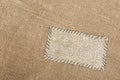 Sackcloth tag Royalty Free Stock Photo