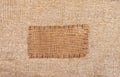 Sackcloth tag Royalty Free Stock Photo