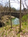 Sackett Foot Bridge spans gorge at Beebee Lake Cornell