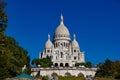 Sacr -Coeur (Basilica of the Sacred Heart), a famous catholic church in Montmartre, Paris Royalty Free Stock Photo