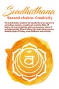 The Sacral Chakra vector illustration Royalty Free Stock Photo