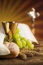 Eucharist, sacrament of communion background Royalty Free Stock Photo