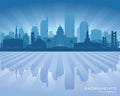 Sacramento California city skyline vector silhouette Royalty Free Stock Photo