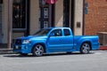 SACRAMENTO, CALIFORNIA/USA - AUGUST 5 : Blue pick up truck parked in Sacramento USA on August 5, 2011