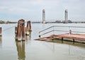 Sacramento River Delta bridge Royalty Free Stock Photo