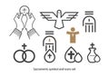 Sacraments icon set.