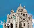 Sacre Coeur Basilica close-up, Paris, France Royalty Free Stock Photo