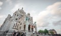 Sacre-Coeur Basilica long exposure with blurred people, Paris