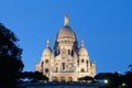 Sacre-Coeur Basilica in night Royalty Free Stock Photo