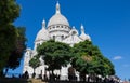 Sacre-Coeur Basilique in Montmartre Paris, France. Royalty Free Stock Photo