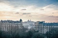 Sacre Coeur and Montmartre Hill in Paris, France Royalty Free Stock Photo