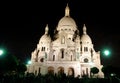 Sacre Coeur at night Royalty Free Stock Photo