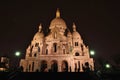 Sacre Coeur at night Royalty Free Stock Photo