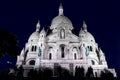 Sacre Coeur Night People Royalty Free Stock Photo