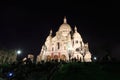 Sacre Coeur by night Royalty Free Stock Photo