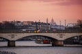 Sacre Coeur and Pont d'Iena Bridge Paris, France Royalty Free Stock Photo