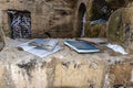 Agia Solomoni Christian Catacomb. A place of worship and veneration of an early Christian saint. Paphos, Cyprus.