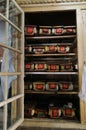 Sacred books. Library in Buddhist monastery,Ladakh,India Royalty Free Stock Photo