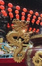 Sacred Bowl With the Golden Dragons in Hualien Buddhist Temple