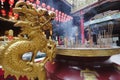 Sacred Bowl With the Golden Dragons in Hualien Buddhist Temple