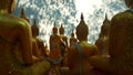 The sacred buddha statues