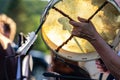 Sacred drums during spiritual singing. Royalty Free Stock Photo