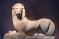 The `Sacred Gate Lion` 590-580 BC in Kerameikos archaeological museum in Athens Greece