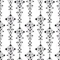 Sacred geometrical pattern in black and white colors