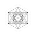 Sacred Geometry Davids Star and Flower of Life vector illustration Royalty Free Stock Photo