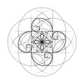 Sacred Geometry. Golden Section. Vector 10 eps