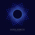 Sacred geometry line vector element flower of life . Vector illustration .