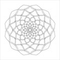 Sacred Geometry madala coloring book page for kdp book interior Royalty Free Stock Photo