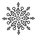 Sacred geometry, mandala. Magic symbols. Medieval sign. Symbols of the esoteric mandala. Occult ancient symbols