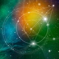 Sacred geometry. Mathematics, nature, and spirituality in Space. The formula of nature.