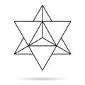 Sacred geometry. merkaba thin line geometric