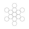 Sacred Geometry Metatron Cube element. Vector illustration