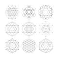 Sacred geometry. Numerology astrology signs and symbols