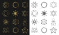 Sacred geometry shapes icons