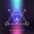 Sacred geometry sign, photo overlay